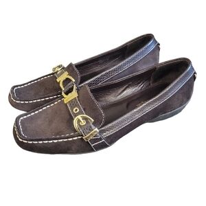 Etienne Aigner Designer Preppy Office Business Hobo Leather Loafers - Women's